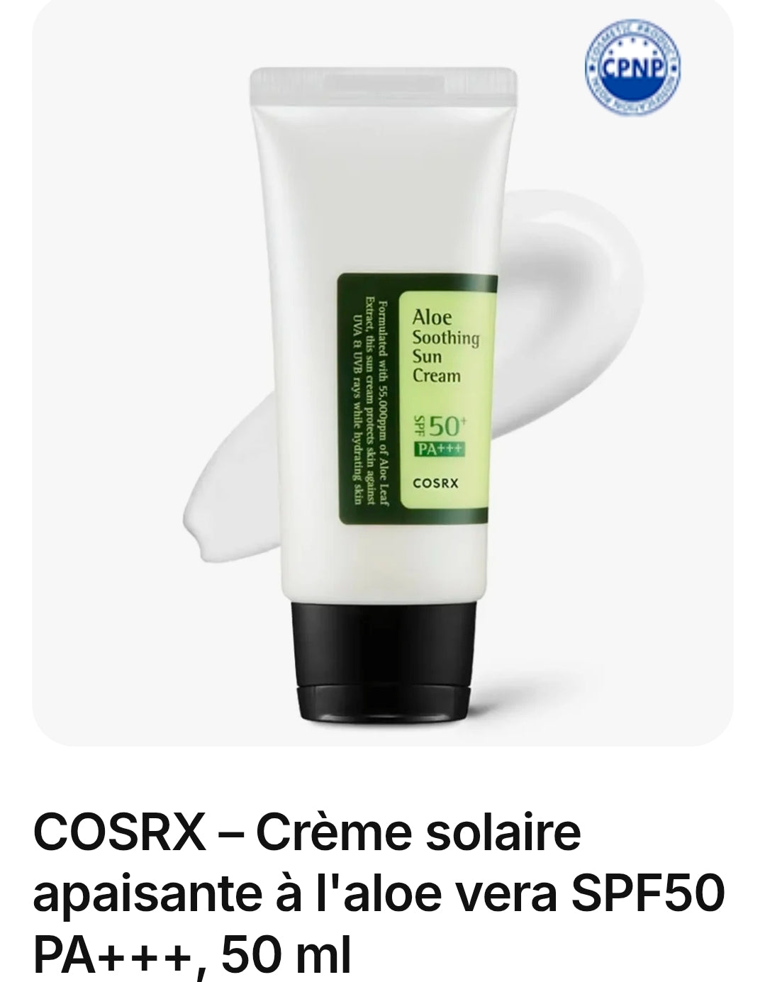 Crème solaire